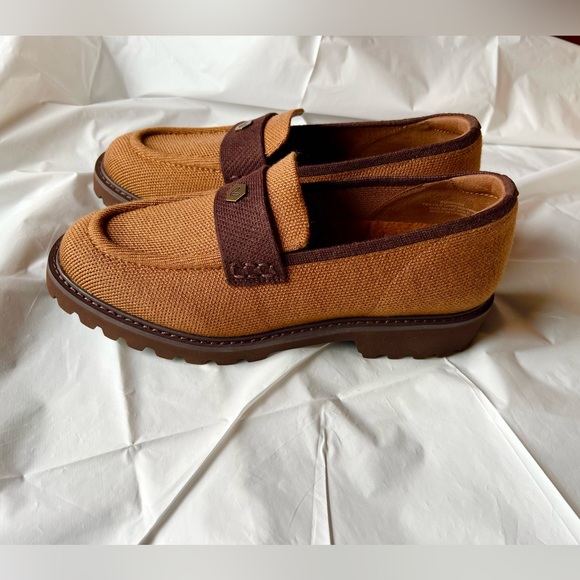 Vivaia NWOT Francesca Platform Chunky Heel Loafers Size 39 (US size 8) brown - Picture 3 of 10